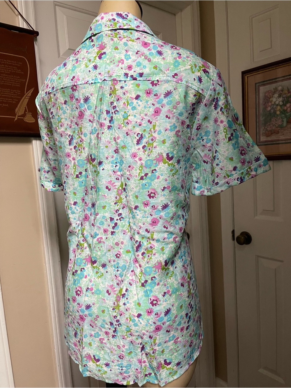 White Stag Pastel Floral Button-Up Blouse - Picture 11 of 13